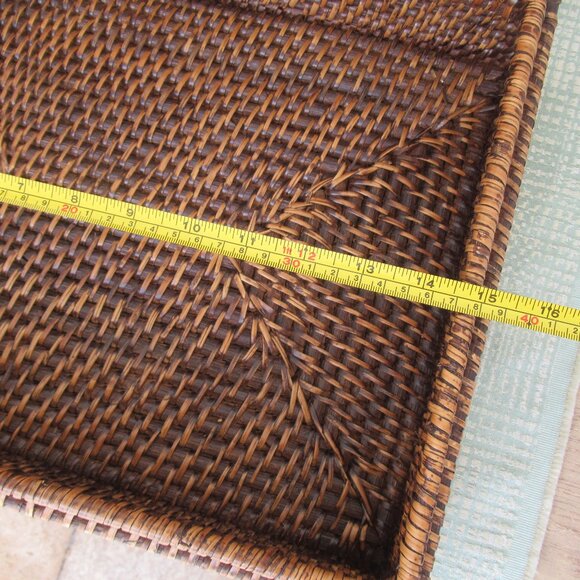 VTG Rattan Decorative LG Box w/ Lid and drawing ,Rectangular Woven for Display - Picture 11 of 16